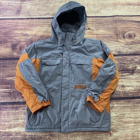 Burton Kids' XL Gray and Orange Snowboard Ski Jacket Coat - Picture 1 of 8
